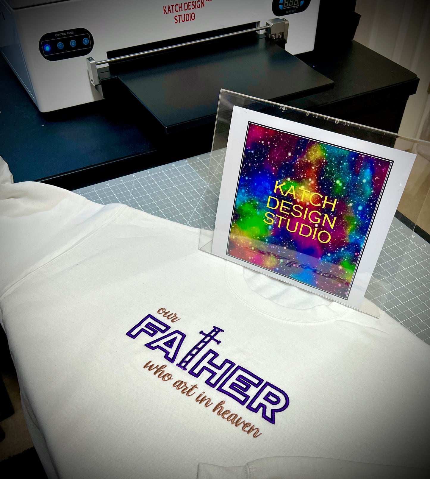 Embroidered Sweatshirt "Our Father"