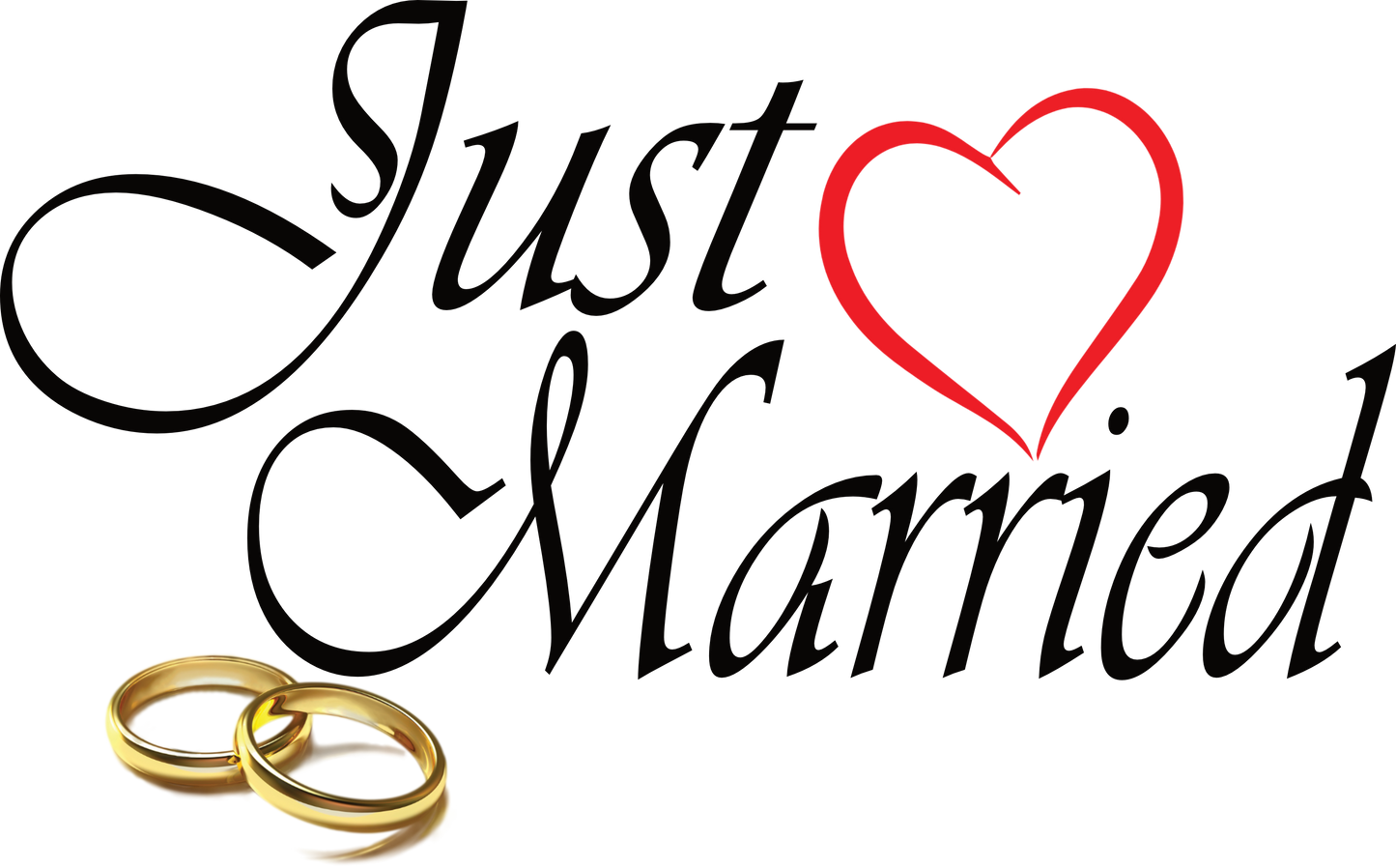 'Just Married' Tshirt Set