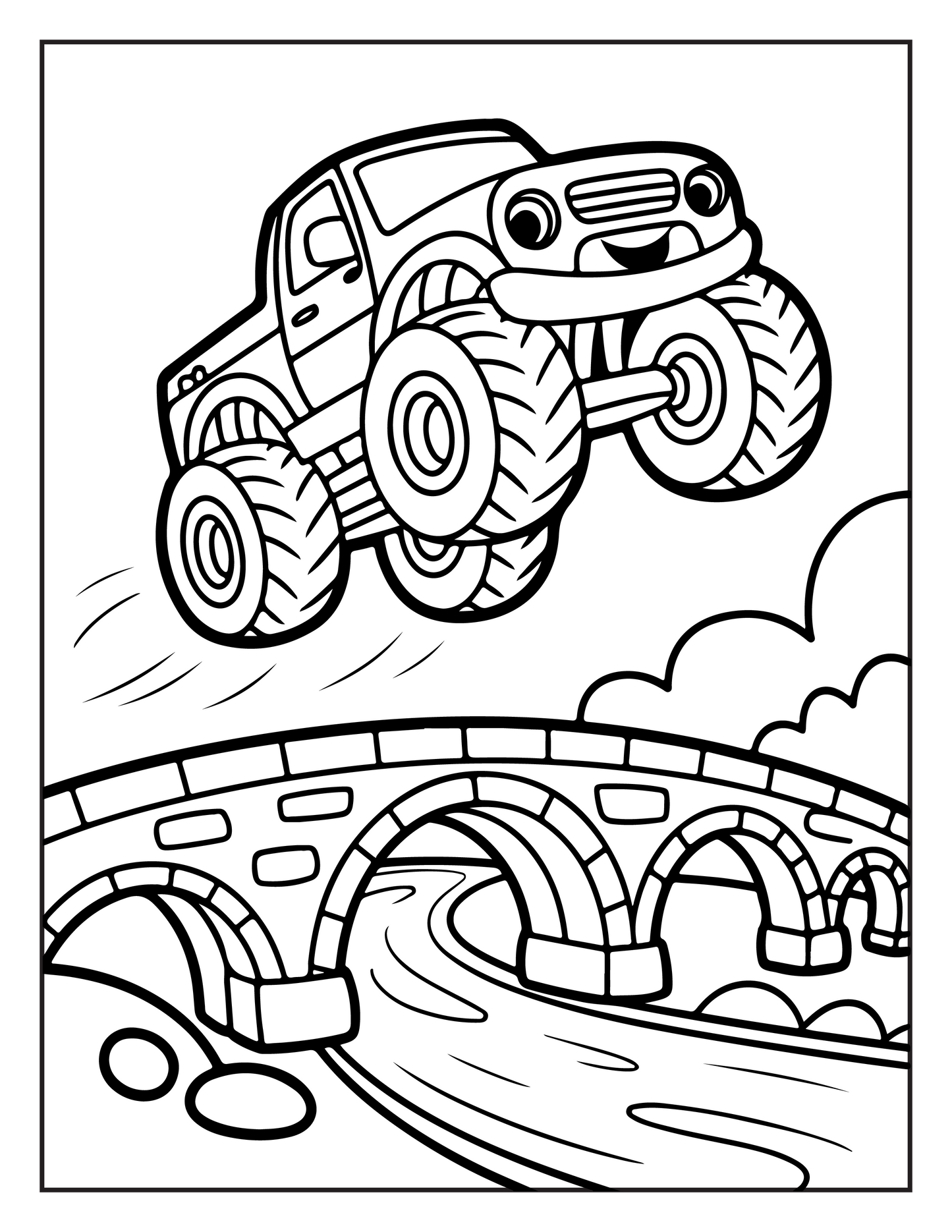 Monster Truck Coloring Book