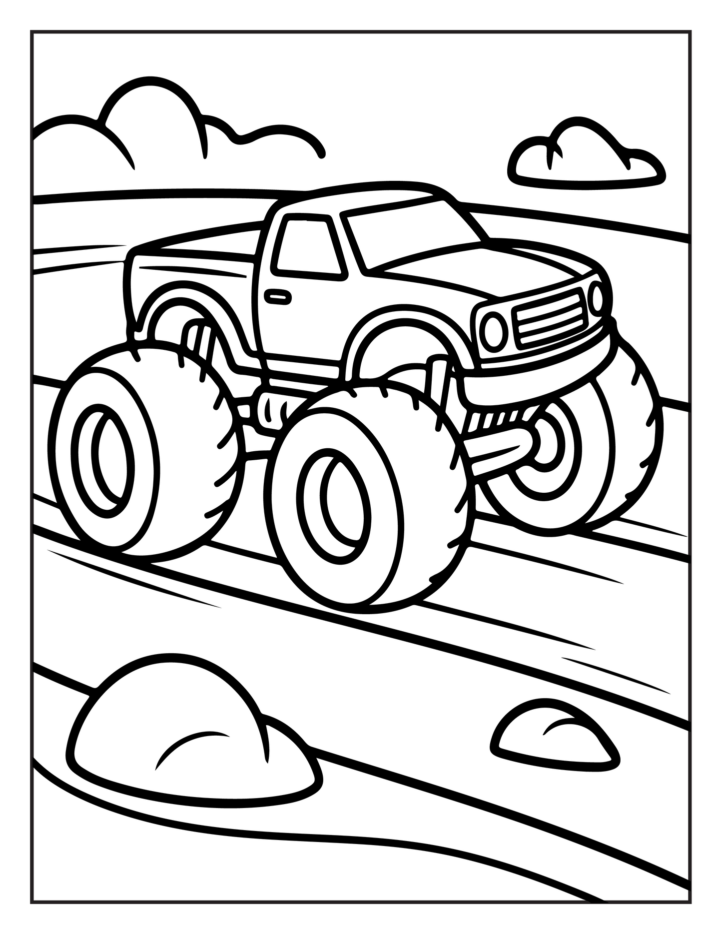 Monster Truck Coloring Book