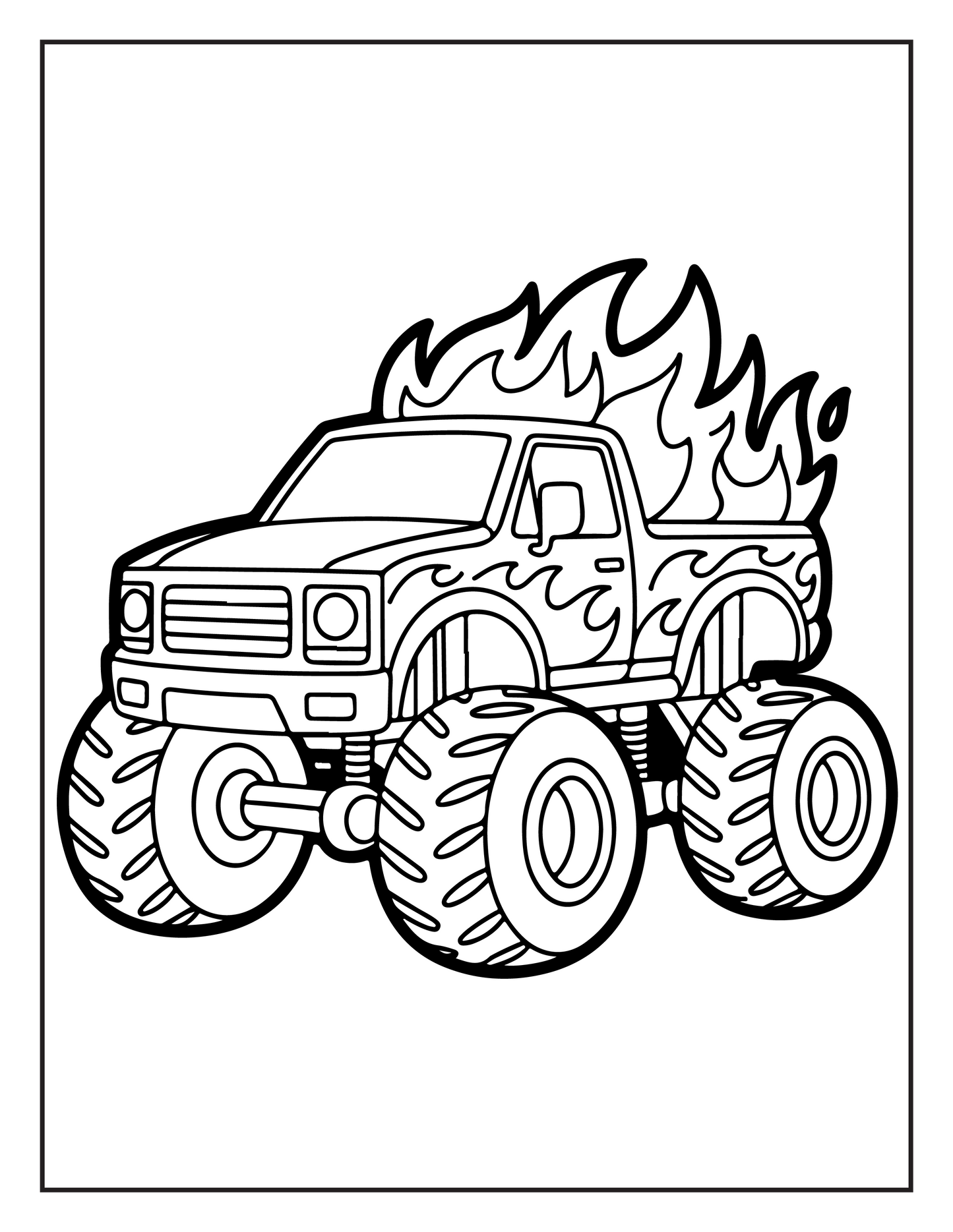 Monster Truck Coloring Book