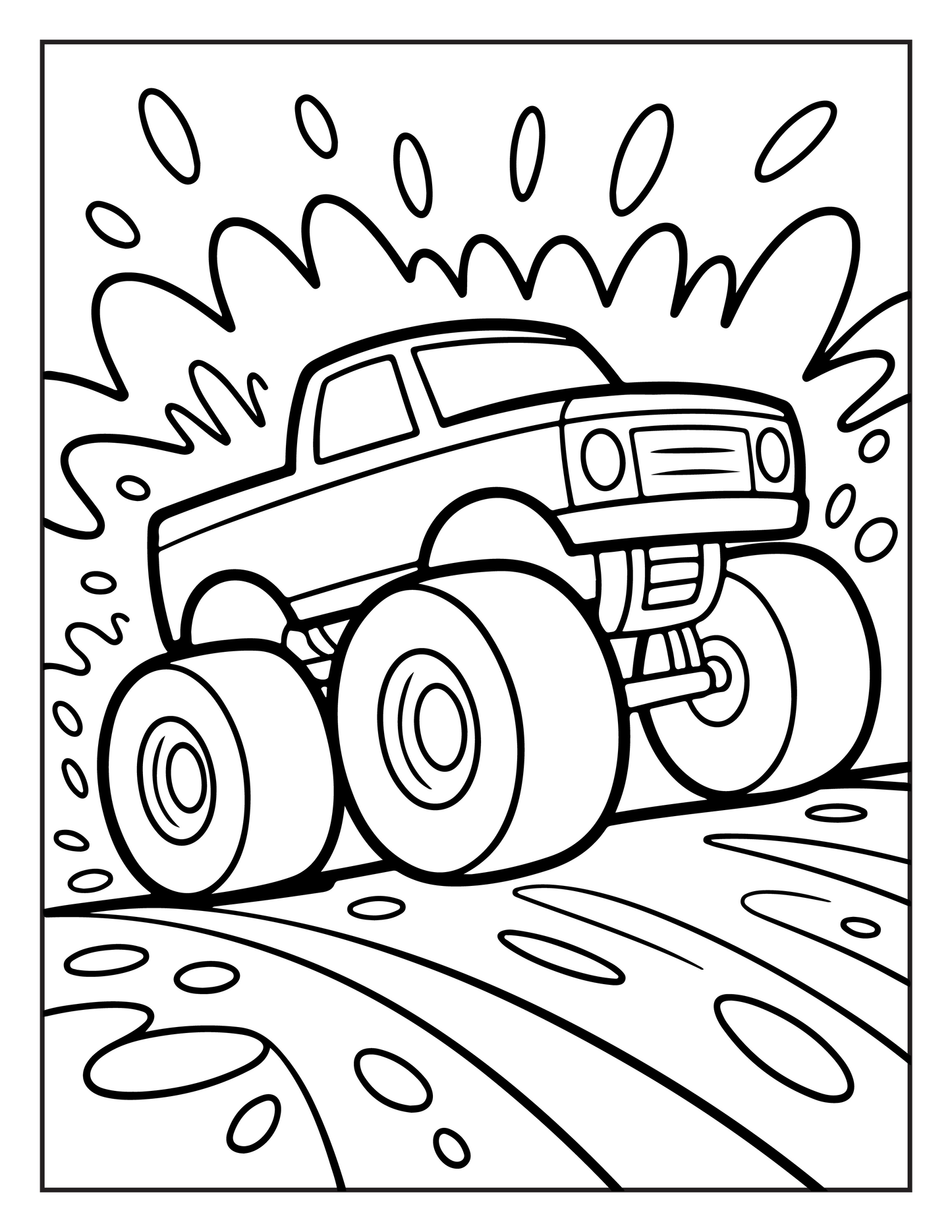 Monster Truck Coloring Book