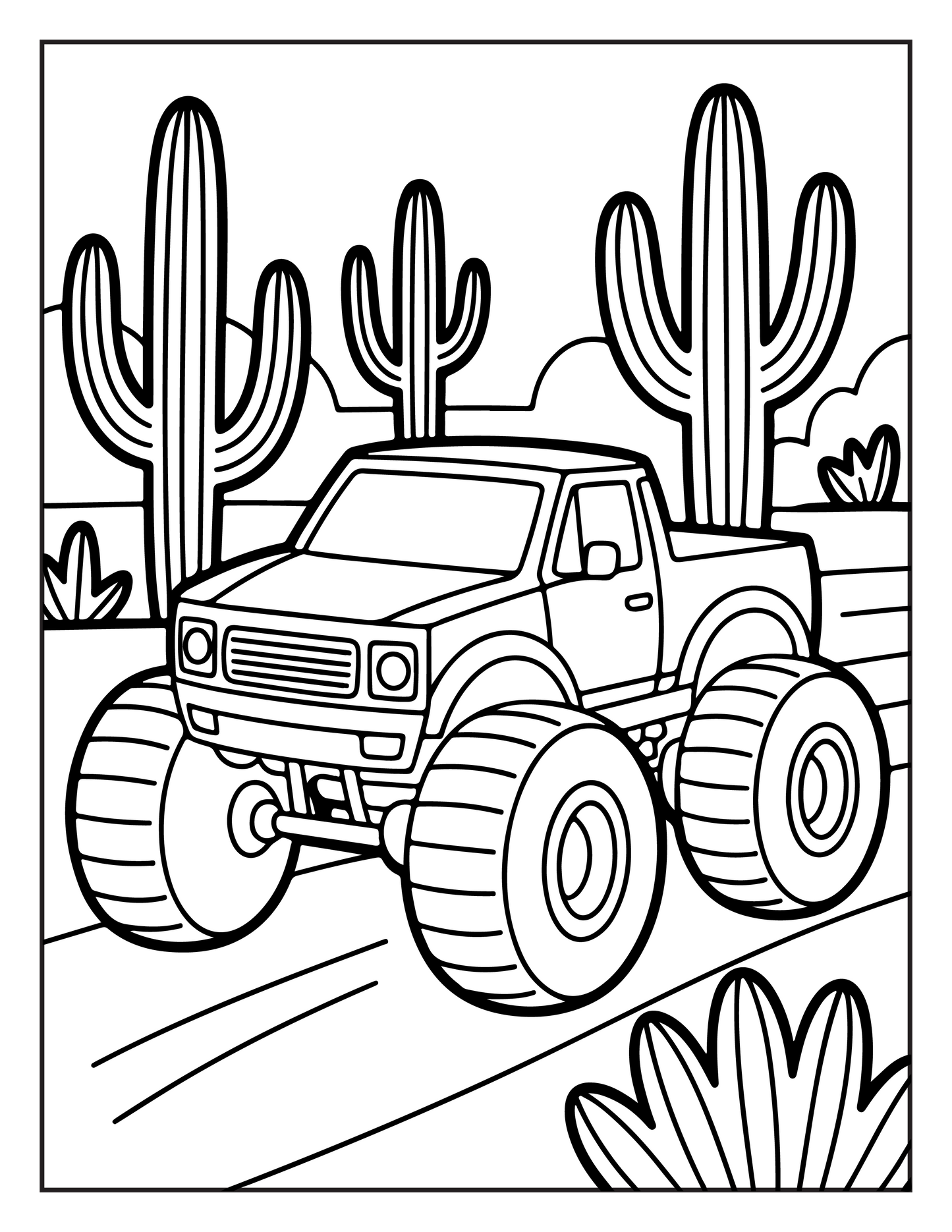 Monster Truck Coloring Book
