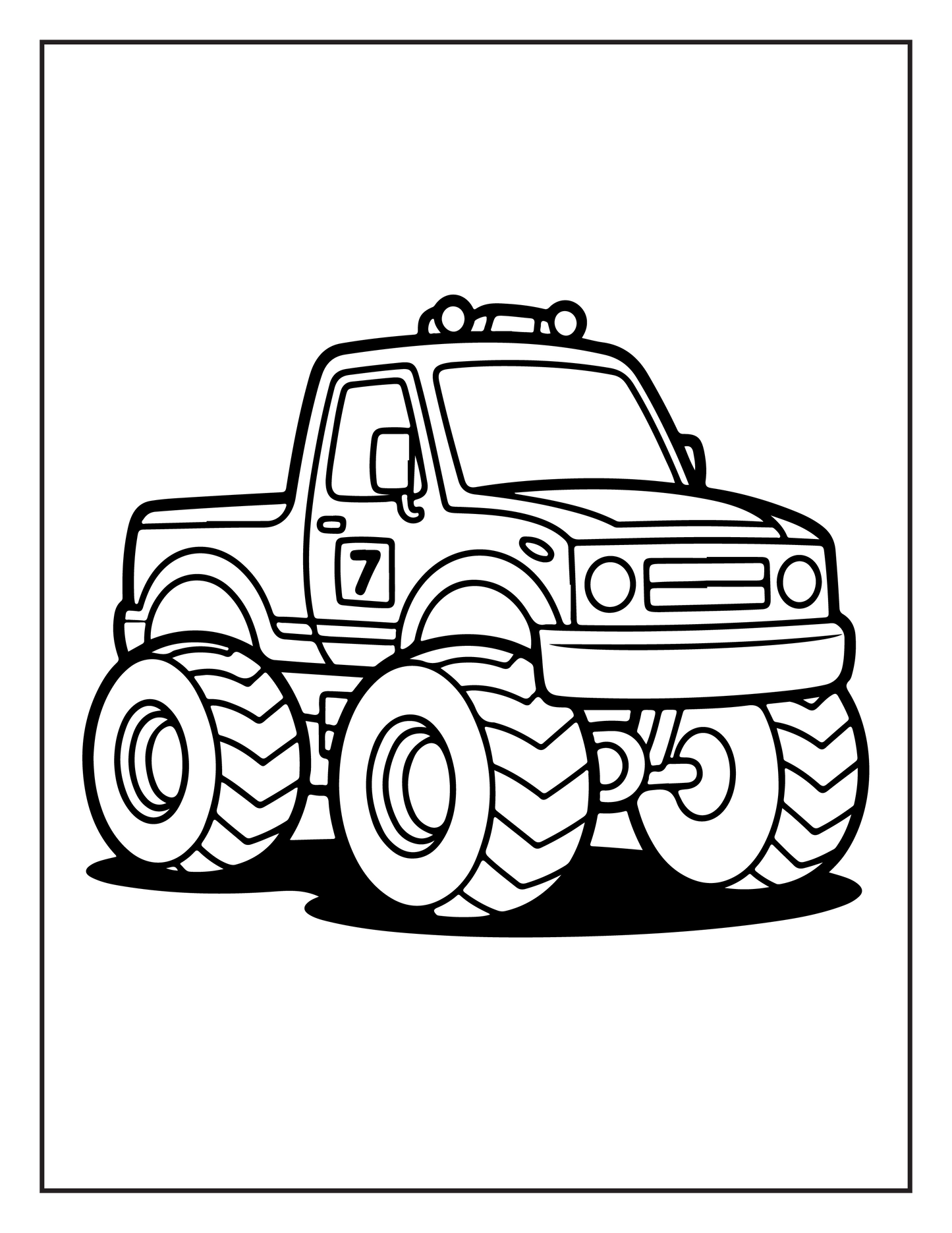 Monster Truck Coloring Book