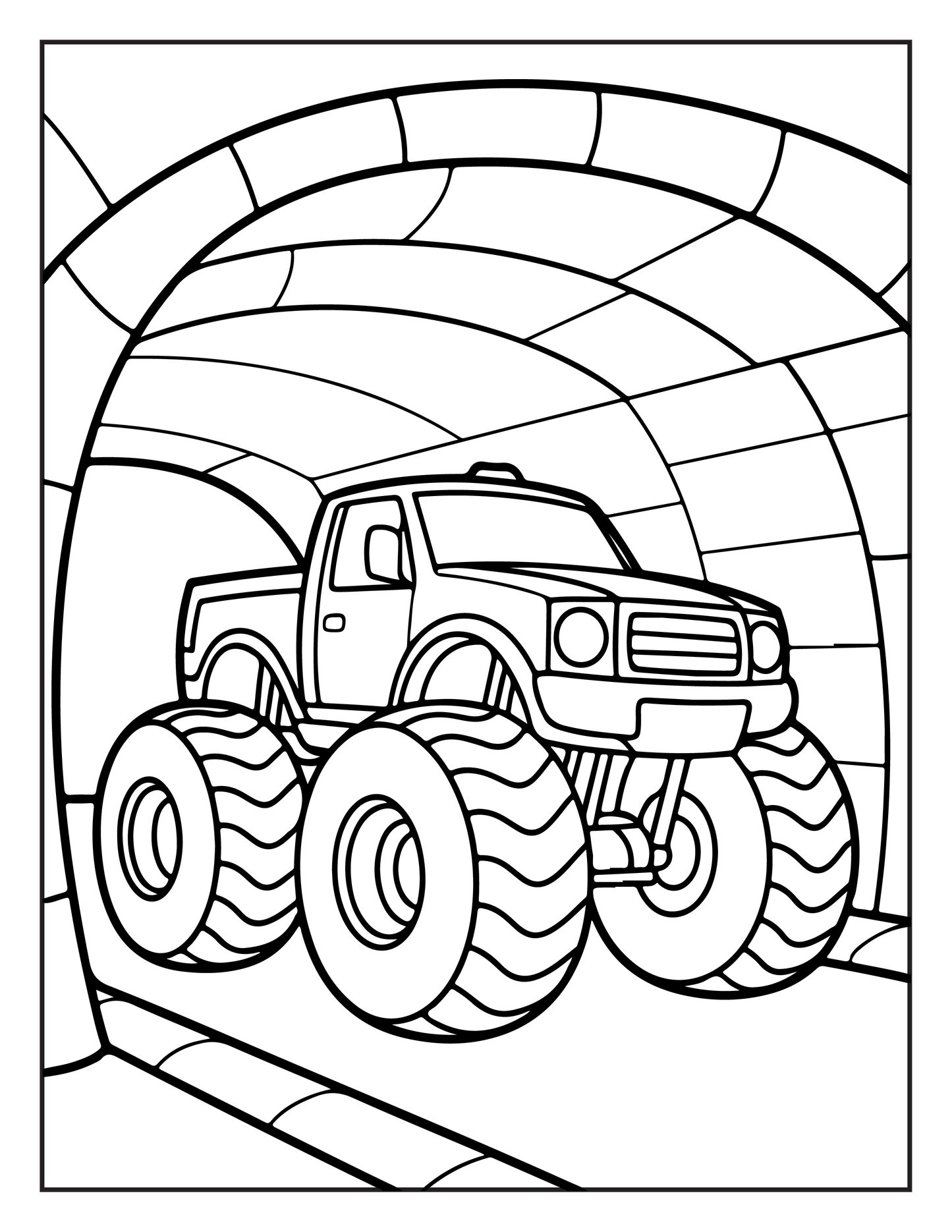 Monster Truck Coloring Book