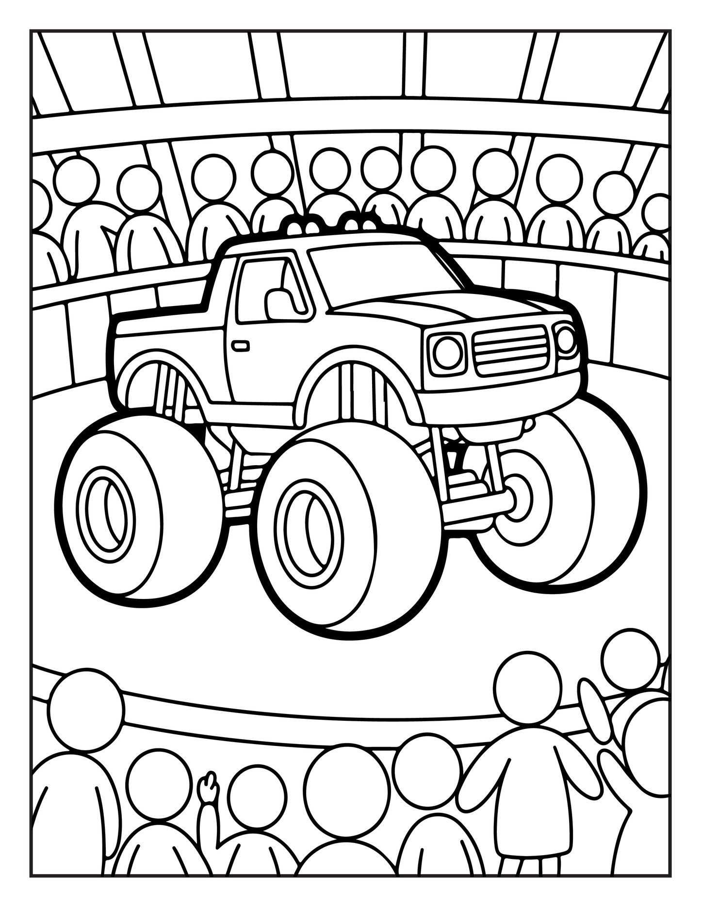 Monster Truck Coloring Book