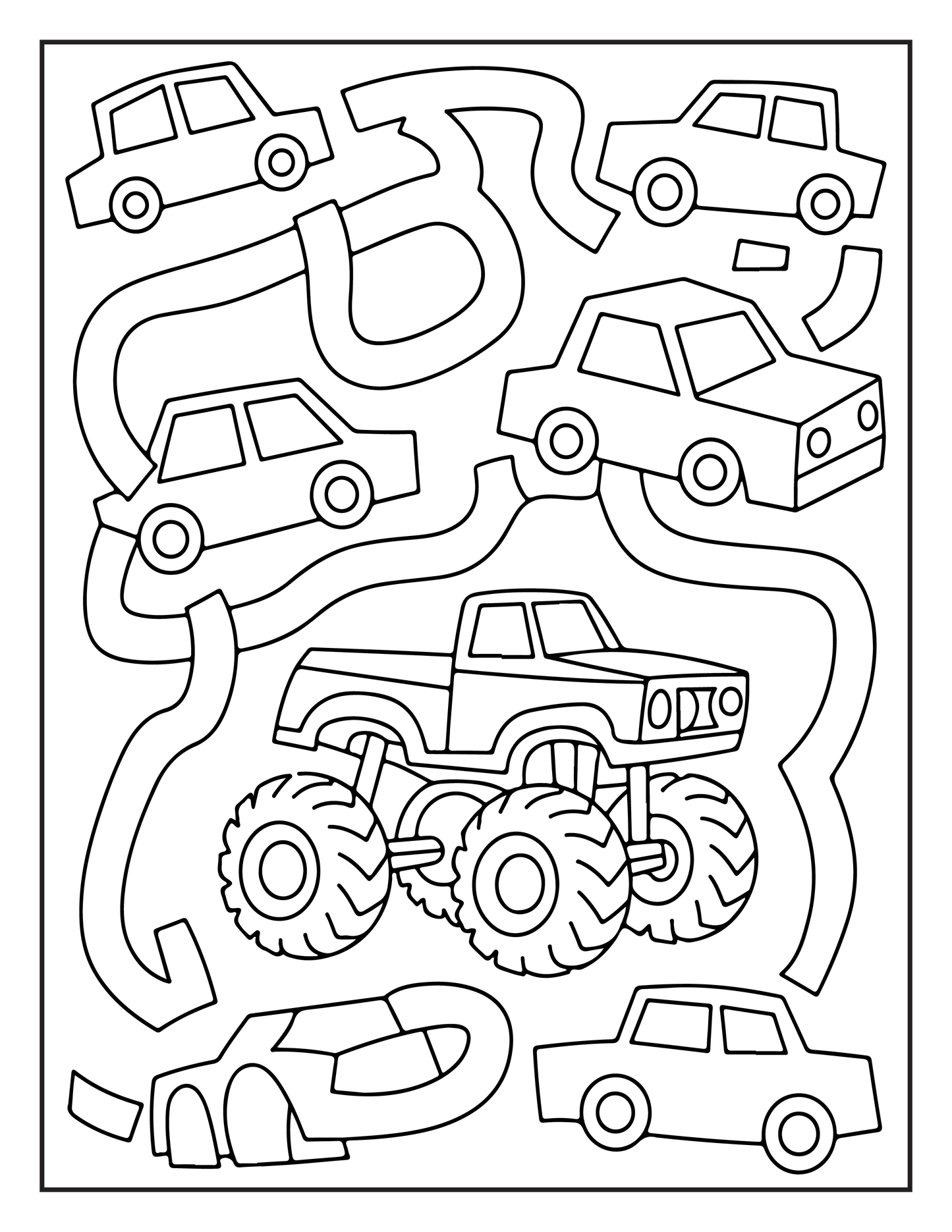 Monster Truck Coloring Book