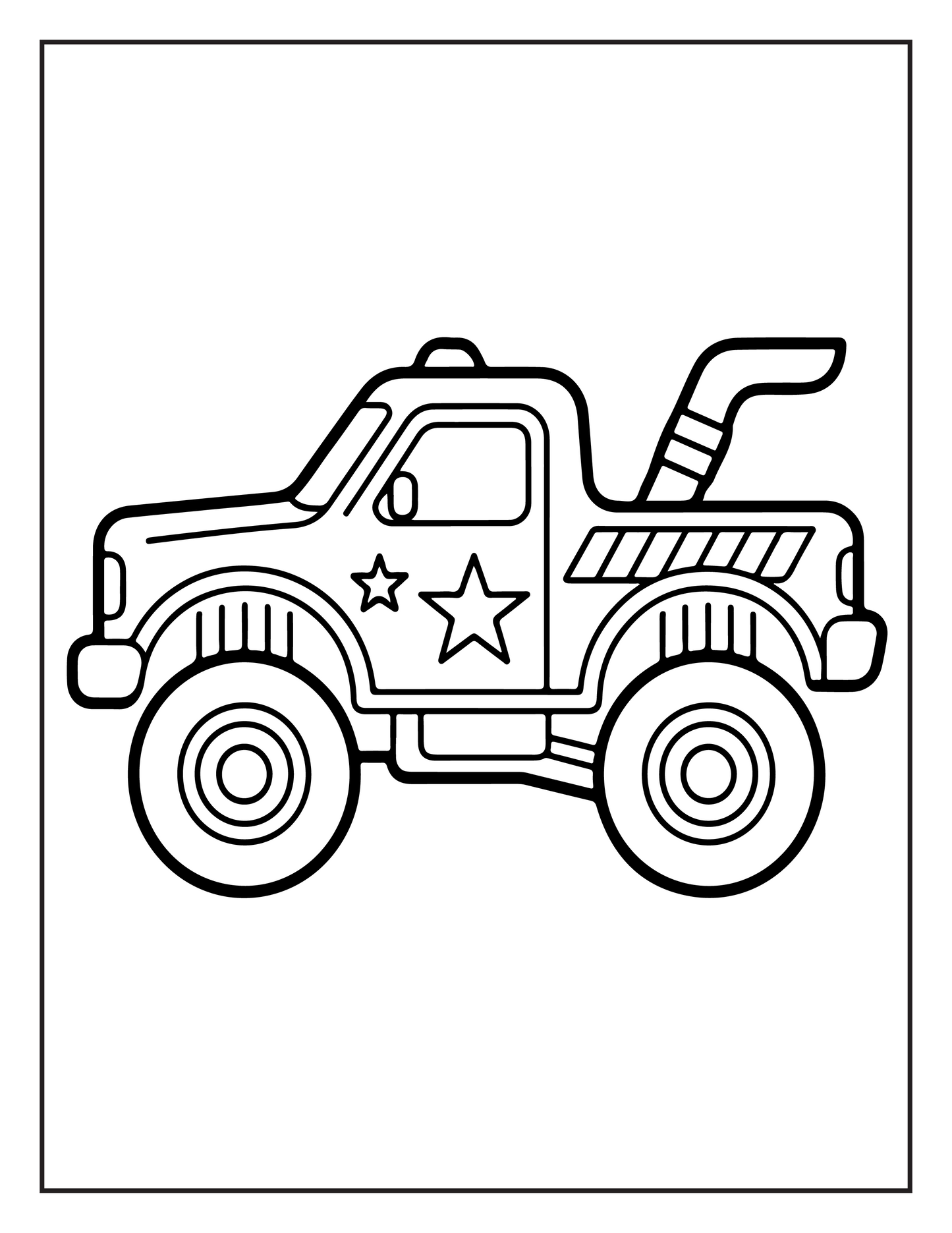 Monster Truck Coloring Book