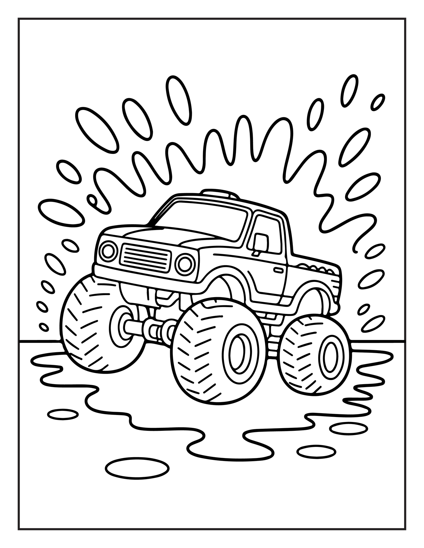Monster Truck Coloring Book