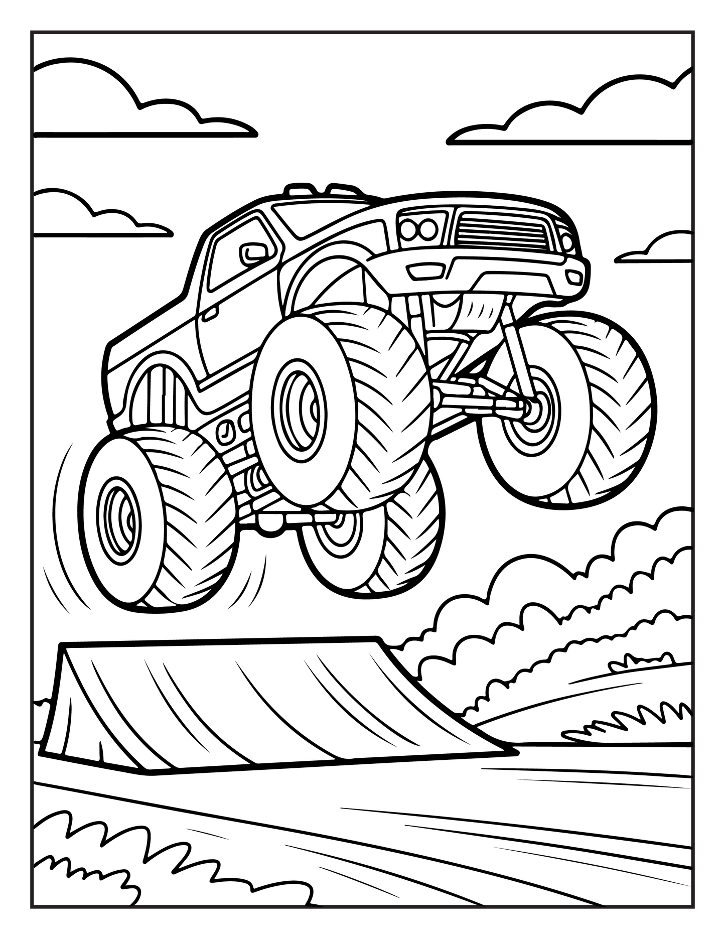Monster Truck Coloring Book