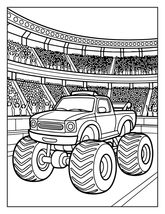 Monster Truck Coloring Book