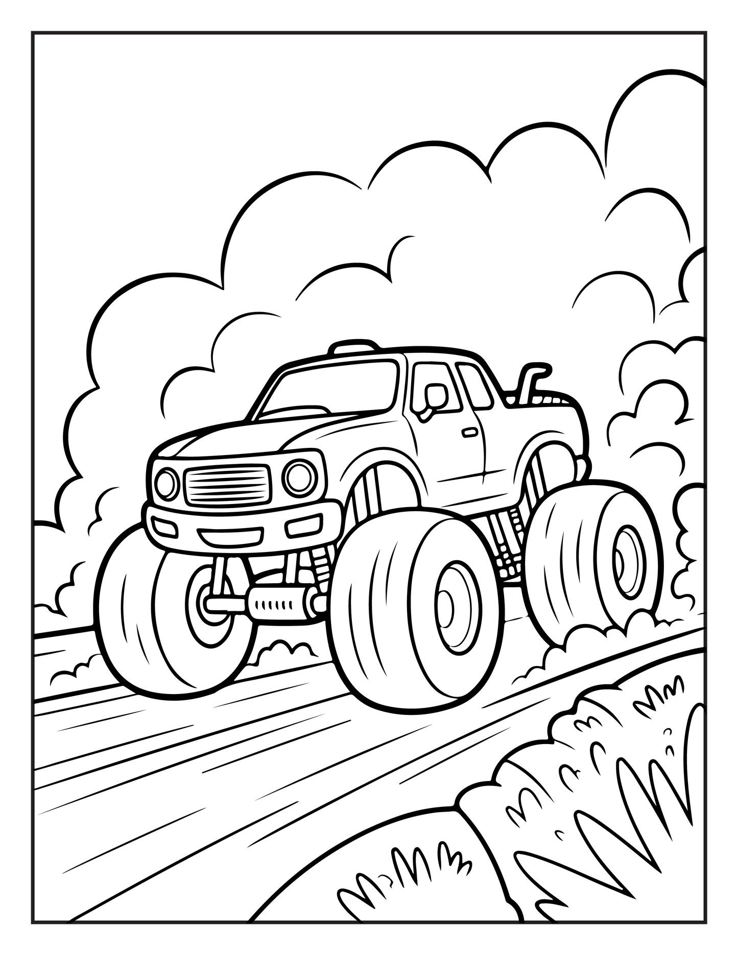 Monster Truck Coloring Book