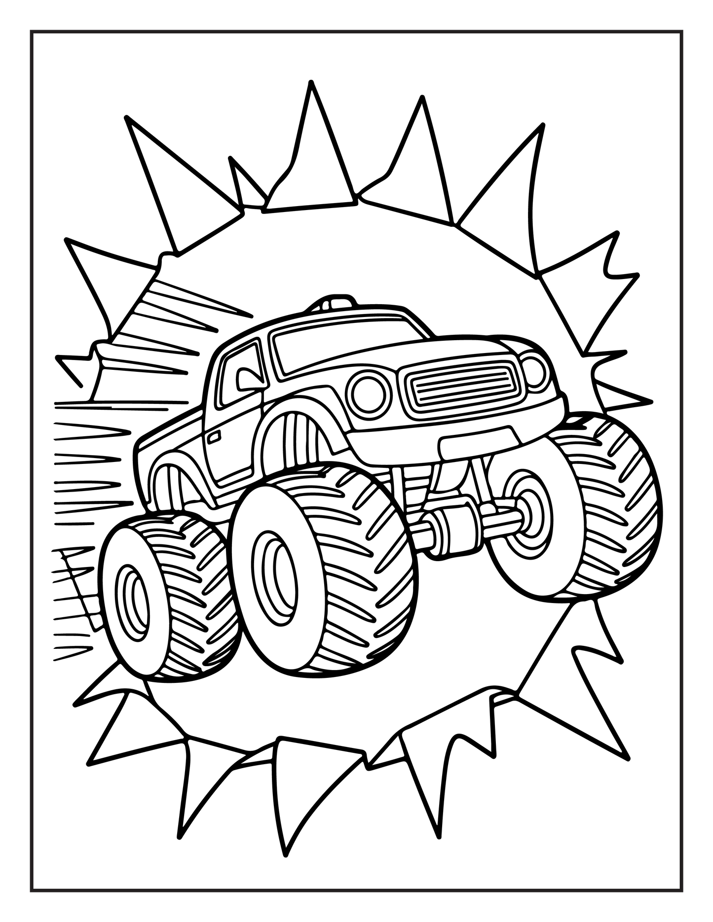 Monster Truck Coloring Book