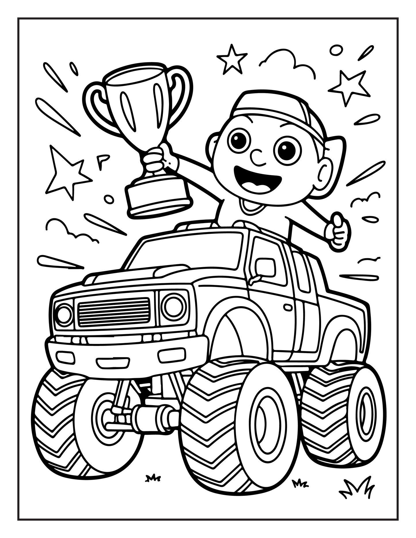 Monster Truck Coloring Book