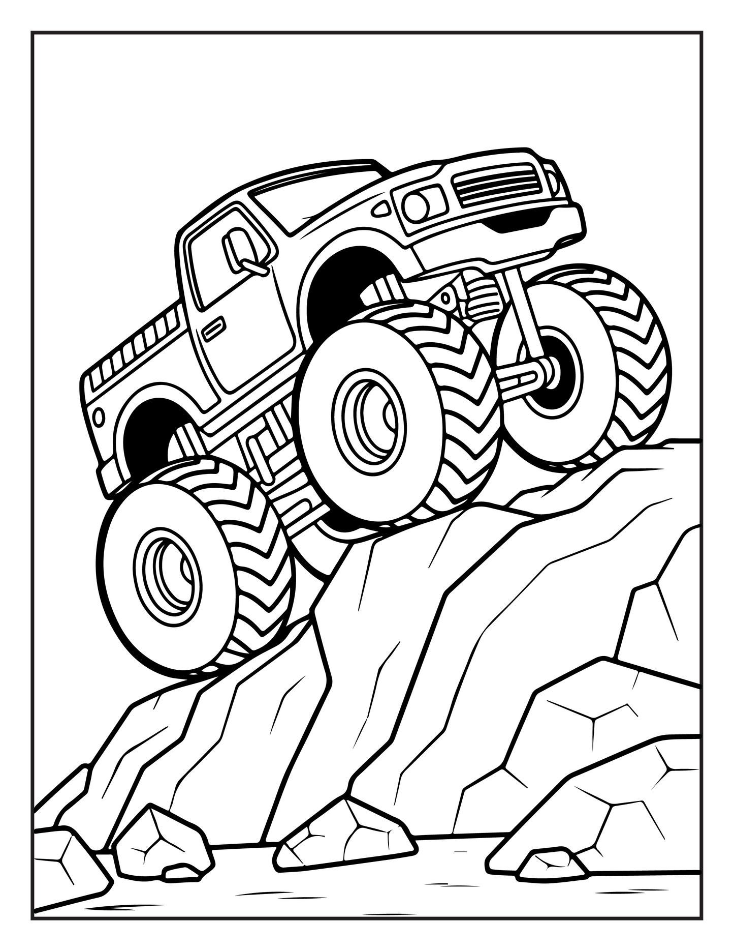 Monster Truck Coloring Book