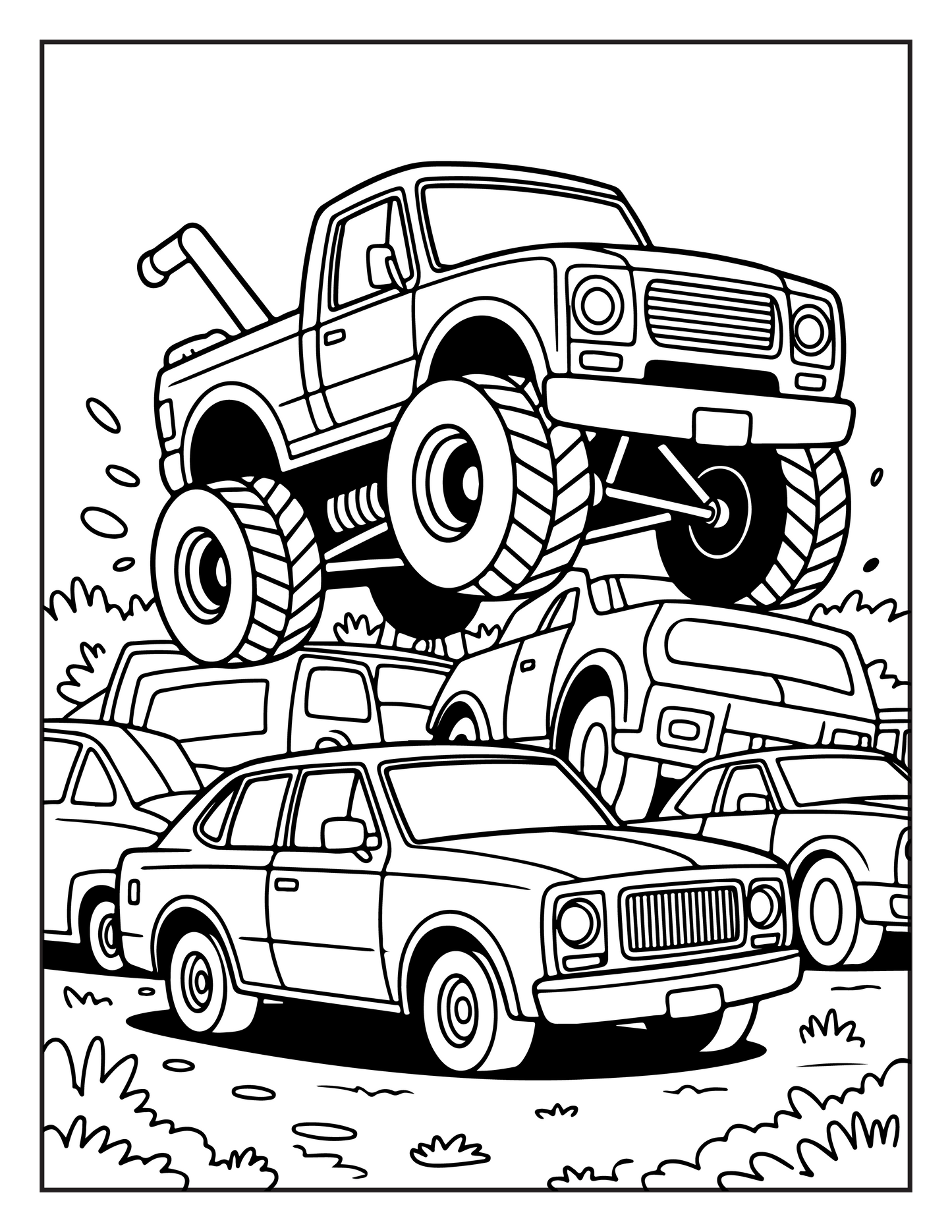 Monster Truck Coloring Book