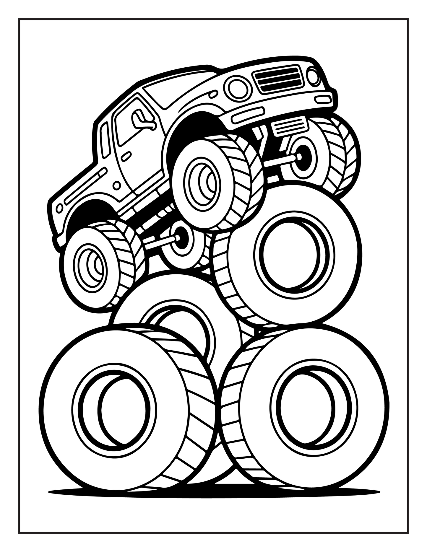 Monster Truck Coloring Book