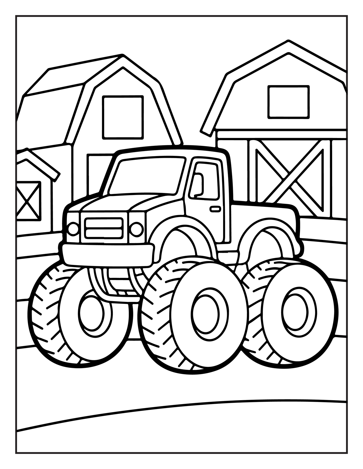 Monster Truck Coloring Book