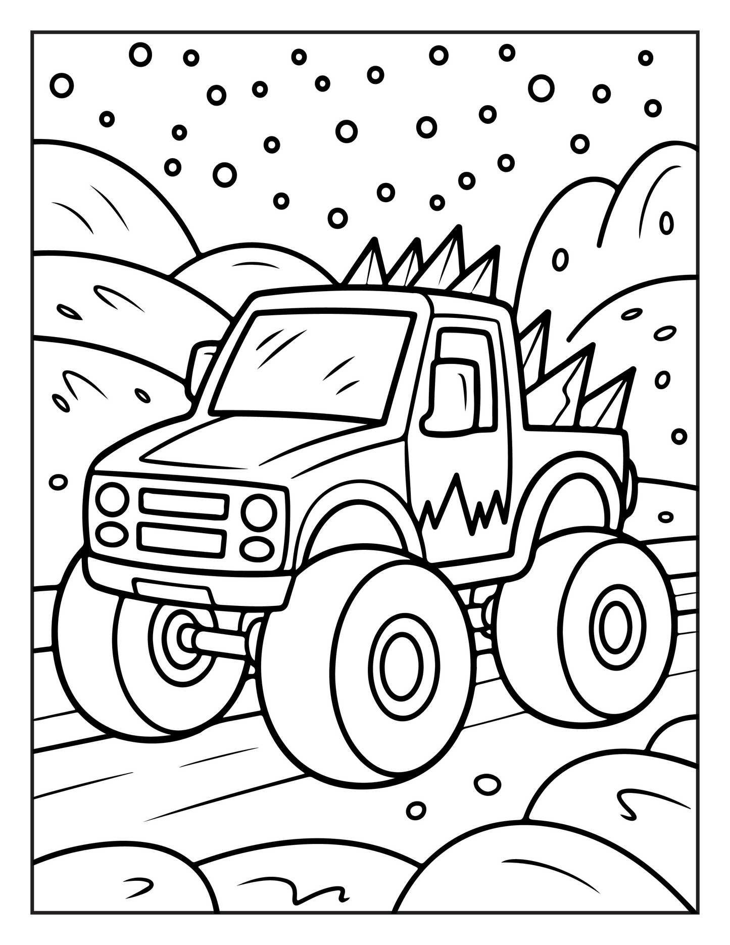 Monster Truck Coloring Book