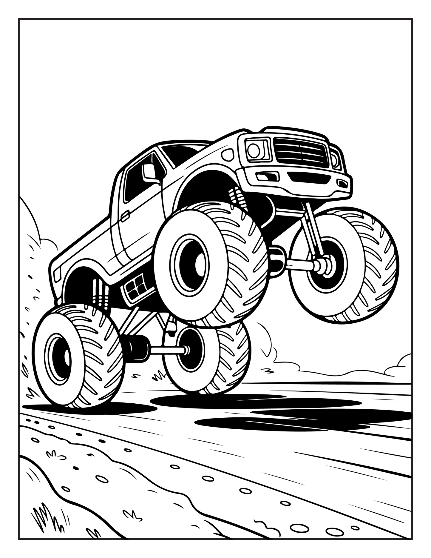 Monster Truck Coloring Book