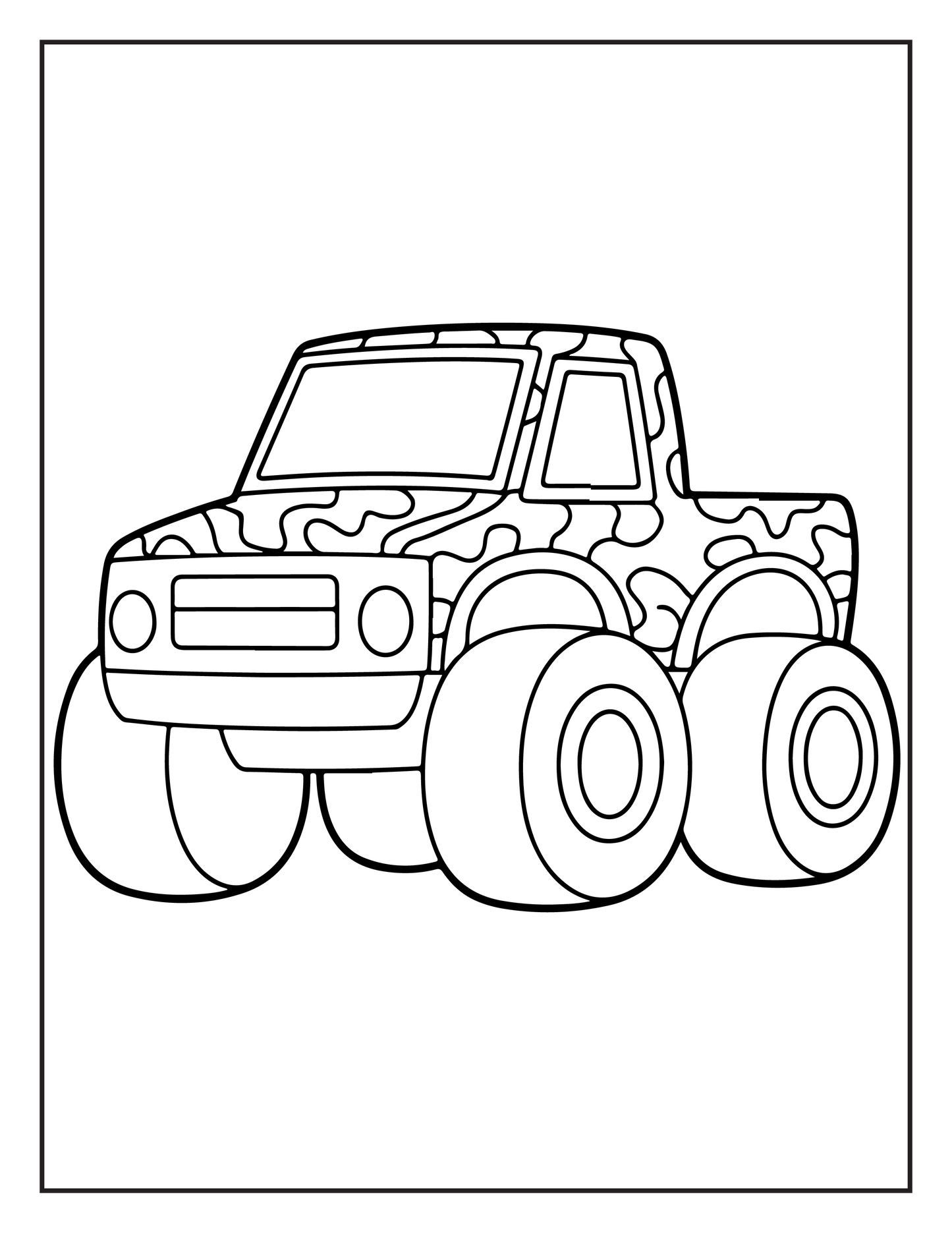 Monster Truck Coloring Book