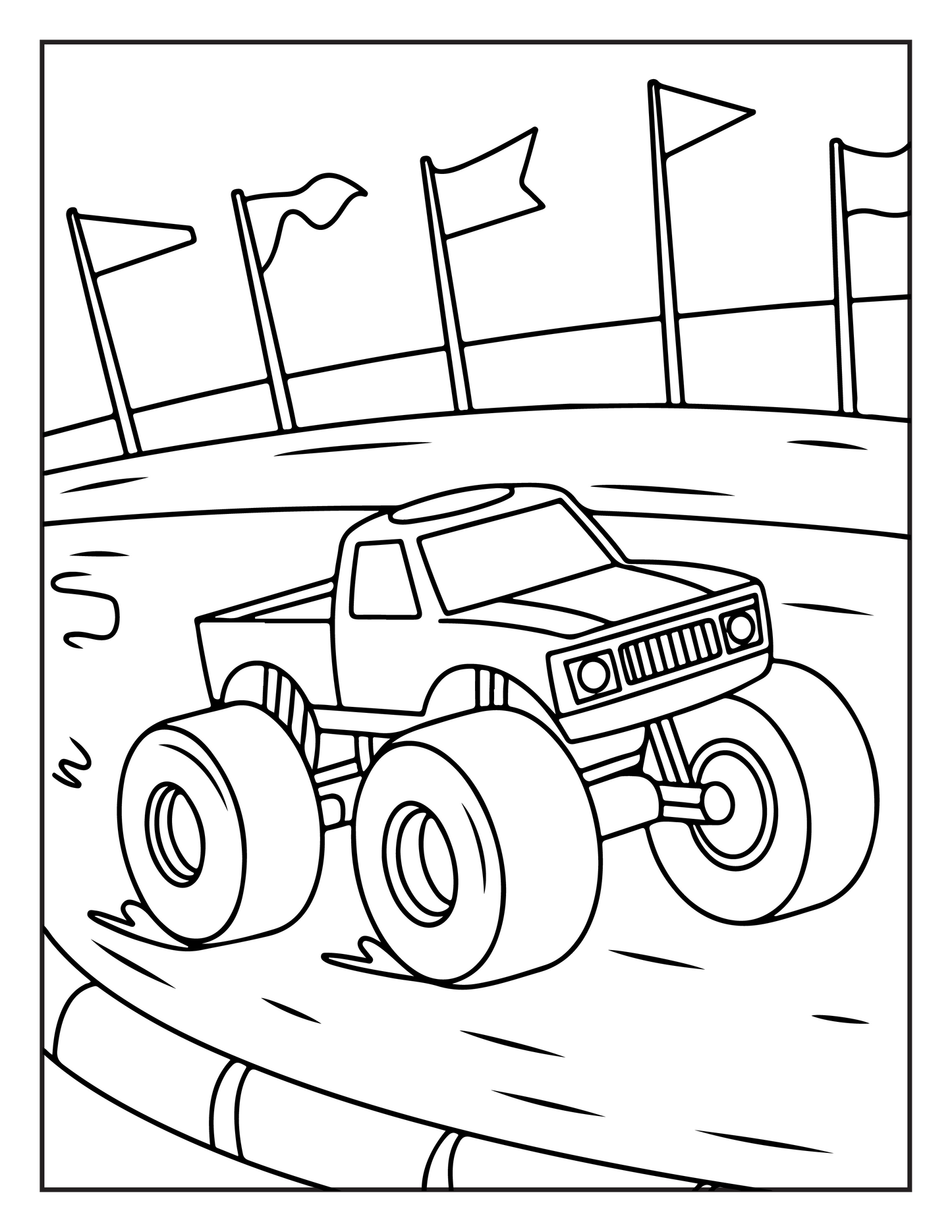 Monster Truck Coloring Book