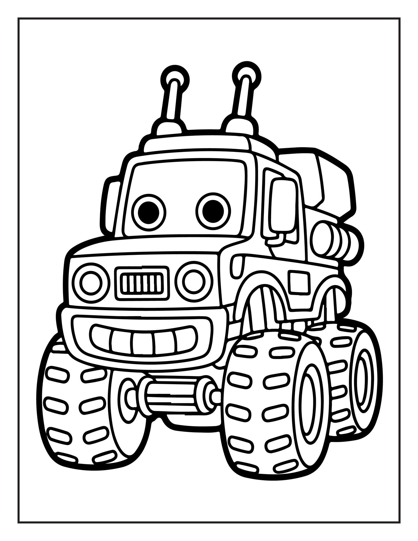Monster Truck Coloring Book