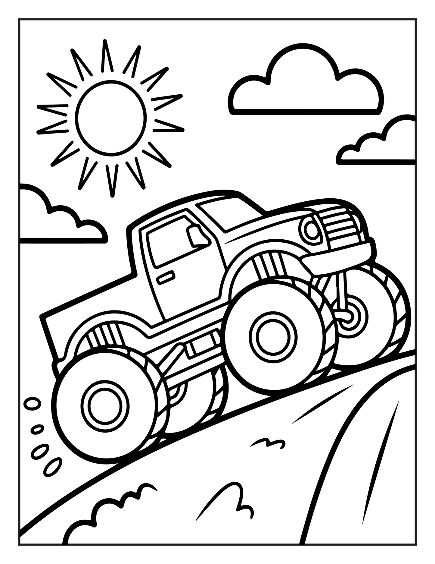 Monster Truck Coloring Book