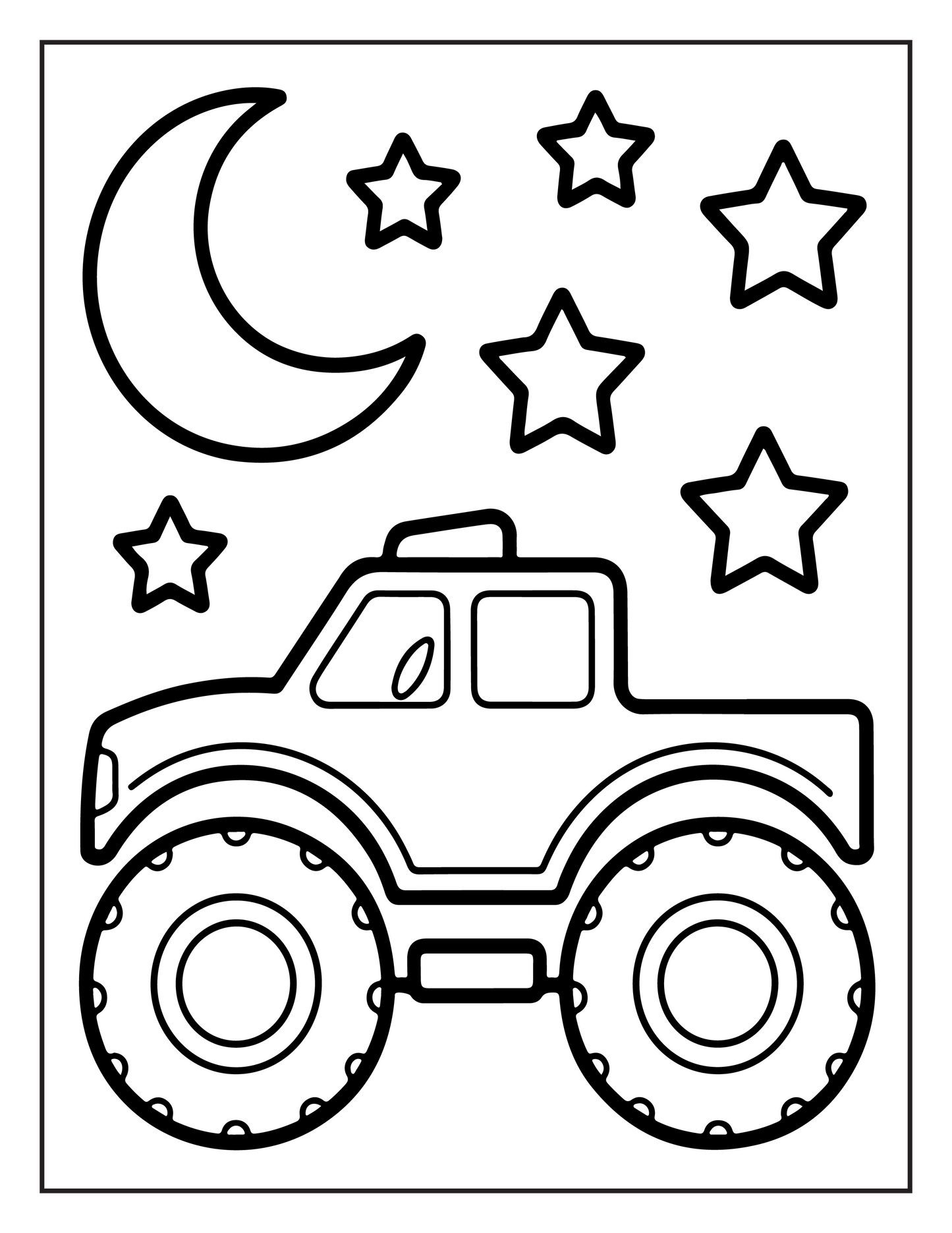 Monster Truck Coloring Book