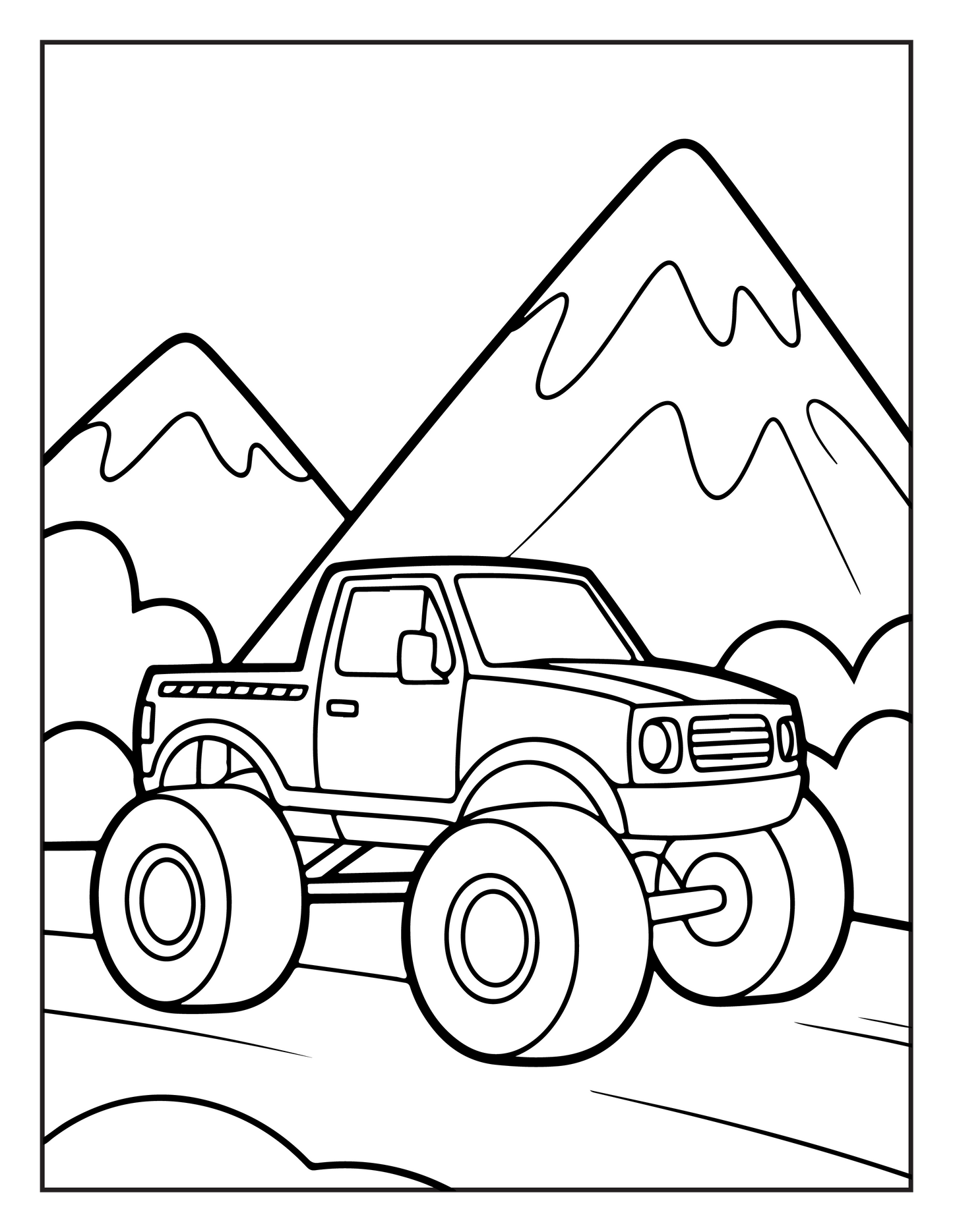 Monster Truck Coloring Book