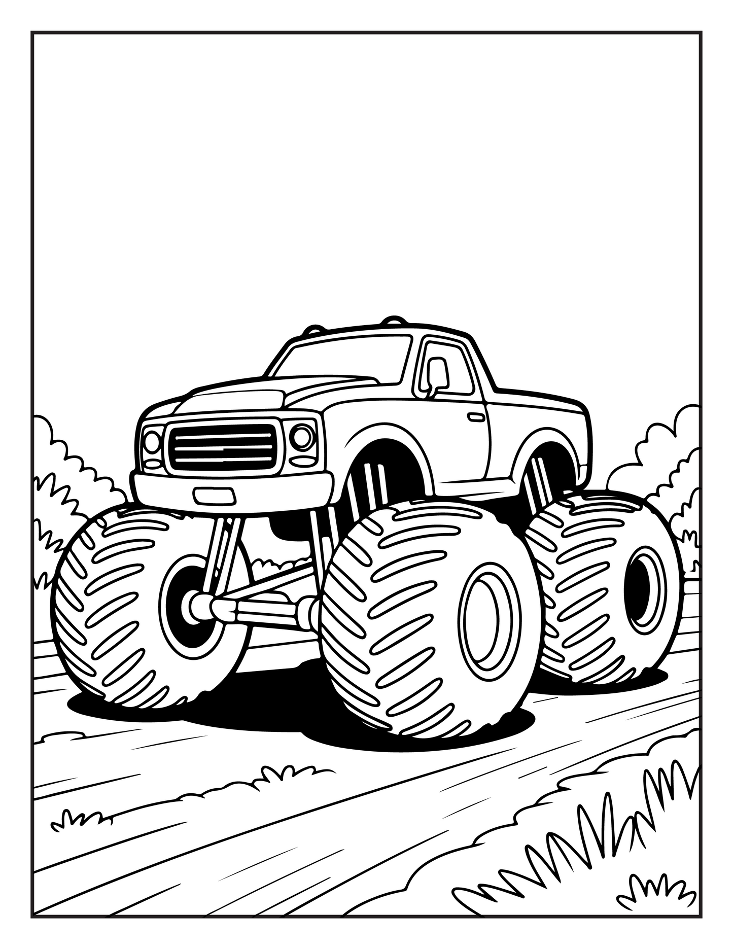 Monster Truck Coloring Book