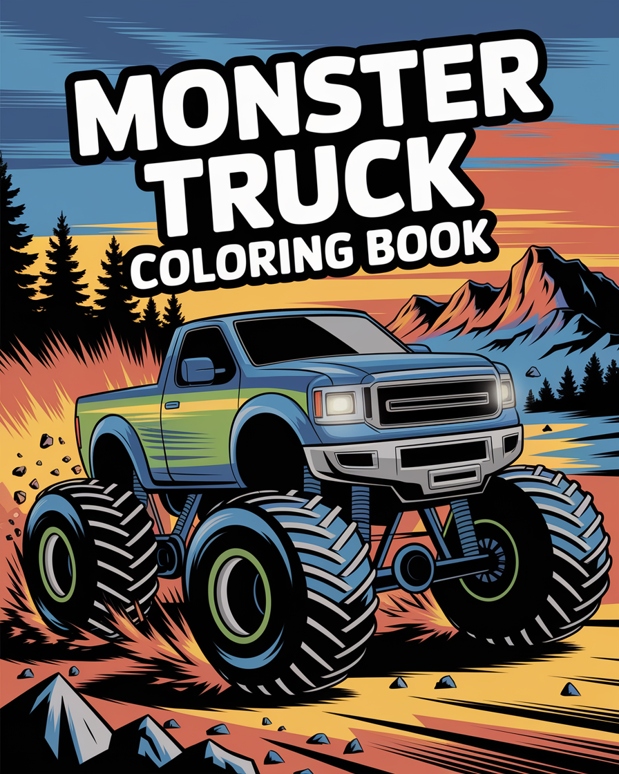 Monster Truck Coloring Book