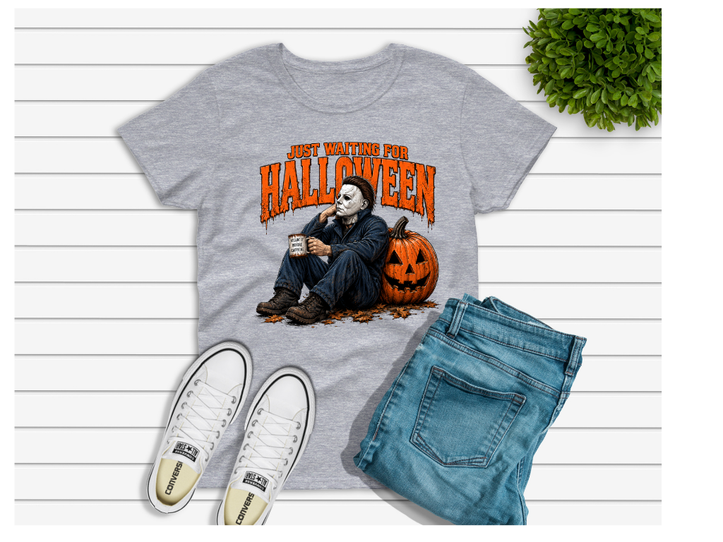 Halloween Tshirt- Just Waiting for Halloween