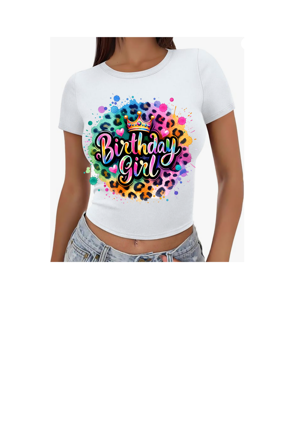 Birthday Girl Crop Top or Tee