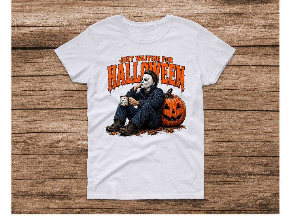 Halloween Tshirt- Just Waiting for Halloween
