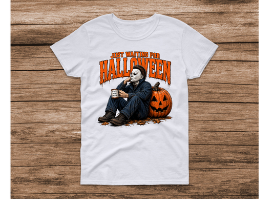 Halloween Tshirt- Just Waiting for Halloween