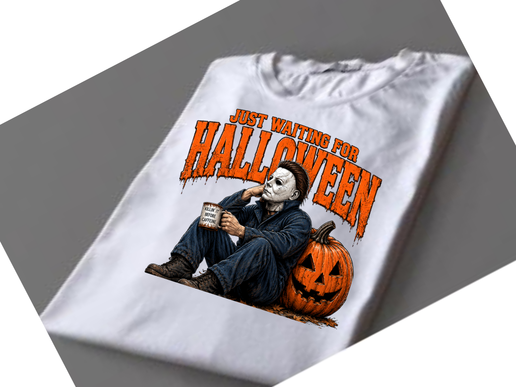 Halloween Tshirt- Just Waiting for Halloween