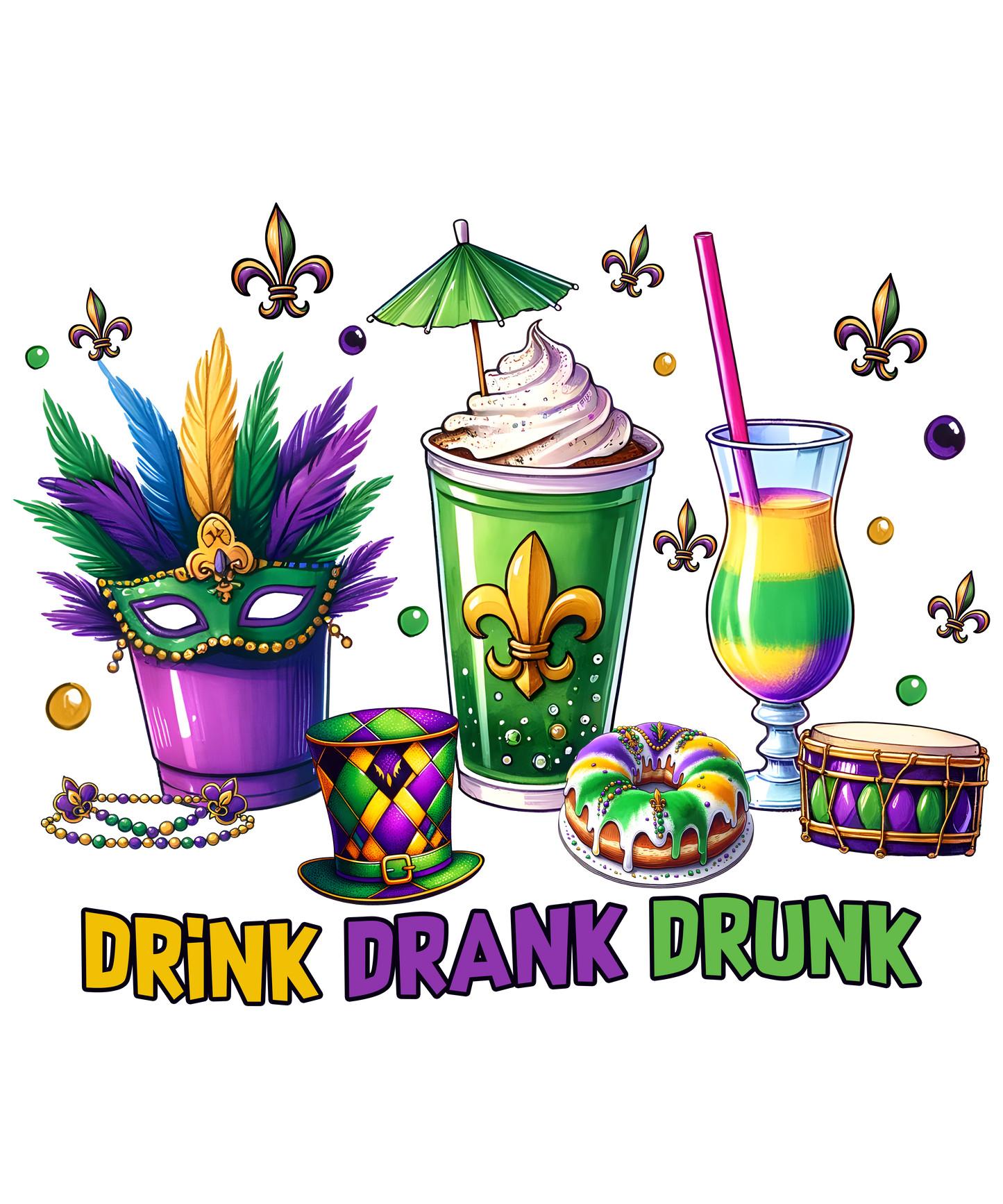 MARDI GRAS THEMED -DTF IMAGES
