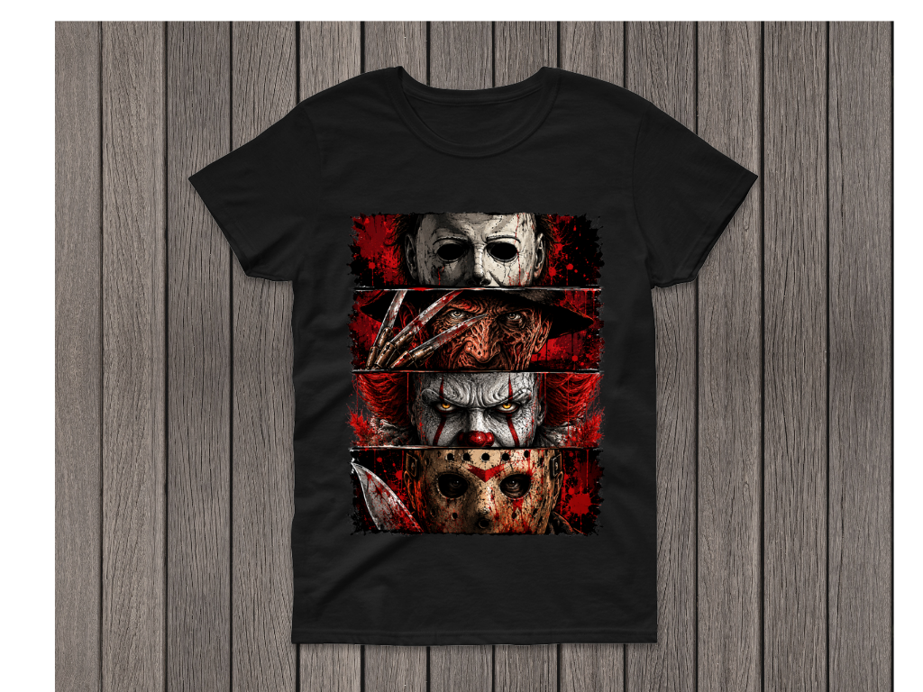 Halloween Tshirt- Jason Michael PennyWise Freddy