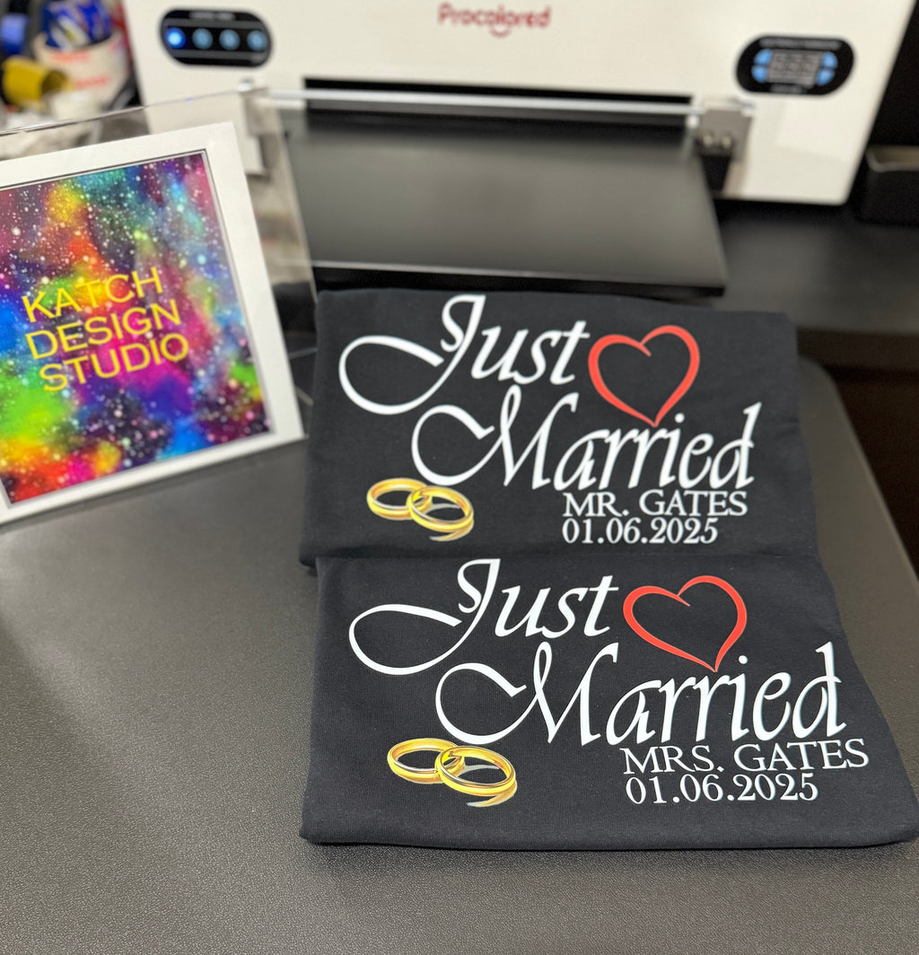 'Just Married' Tshirt Set