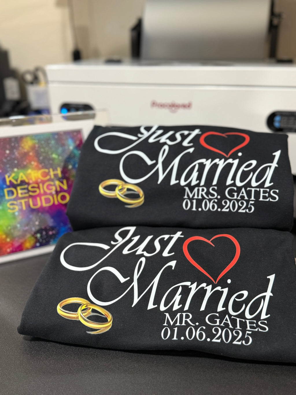 'Just Married' Tshirt Set